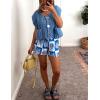 imageFlygo Womens Sleeveless Sweater Vest 2025 Fall Sweaters Loose Crop Knit Top Chunky Crochet Button Cardigan SweatersBlue
