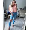 imageFlygo Womens Sleeveless Sweater Vest 2025 Fall Sweaters Loose Crop Knit Top Chunky Crochet Button Cardigan SweatersPink