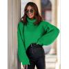 imageFlygo Womens Turtleneck Sweater Long Sleeve Oversized Sweaters Chunky Knit Tunic Pullover Sweater Trendy Fall OutfitsGreen