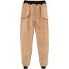 imageFlygo Womens Winter Fleece Sherpa Lined Sweatpants High Waist Track Jogger TrousersBlack
