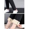 imageFlygo Womens Winter Thicken Fleece Sherpa Lined Athletic Jogger Drawstring Sweatpants for Workout Running TrainingBlack