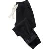 imageFlygo Womens Fleece Lined Sweatpants Corduroy Cinch Bottom Joggers Winter PantsBlack