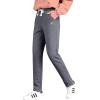 imageFlygo Womens Winter Thicken Fleece Sherpa Lined Athletic Jogger Drawstring Sweatpants for Workout Running TrainingDark Grey