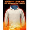 imageFlygo Mens Casual Fleece Sherpa Lined Hoodie Winter Warm Pullover Hooded SweatshirtBluegrey