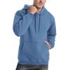 imageFlygo Mens Casual Fleece Sherpa Lined Hoodie Winter Warm Pullover Hooded SweatshirtBluegrey