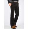 imageFlygo Mens Classic Fit Warm Fleece Lined Straight Leg Corduroy Pant NonIronCoffee