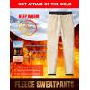 imageFlygo Mens Fleece Pants Winter Warm Joggers Pants Active Sherpa Lined SweatpantsBlue Grey Straight