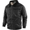 imageFlygo Mens Sherpa Lined Detroit Jacket Winter Warm Fleece Coat Waxed Washed Canvas Rugged Waterproof JacketsBlack