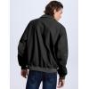 imageFlygo Mens Sherpa Lined Detroit Jacket Winter Warm Fleece Coat Waxed Washed Canvas Rugged Waterproof JacketsBlack
