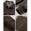 imageFlygo Mens Sherpa Lined Detroit Jacket Winter Warm Fleece Coat Waxed Washed Canvas Rugged Waterproof JacketsBrown