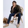 imageFlygo Mens Sherpa Lined Detroit Jacket Winter Warm Fleece Coat Waxed Washed Canvas Rugged Waterproof JacketsBrown
