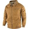 imageFlygo Mens Sherpa Lined Detroit Jacket Winter Warm Fleece Coat Waxed Washed Canvas Rugged Waterproof JacketsCamel
