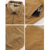 imageFlygo Mens Sherpa Lined Detroit Jacket Winter Warm Fleece Coat Waxed Washed Canvas Rugged Waterproof JacketsCamel