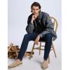 imageFlygo Mens Sherpa Lined Detroit Jacket Winter Warm Fleece Coat Waxed Washed Canvas Rugged Waterproof JacketsGreyblue
