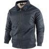 imageFlygo Mens Sherpa Lined Detroit Jacket Winter Warm Fleece Coat Waxed Washed Canvas Rugged Waterproof JacketsGreyblue