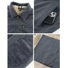 imageFlygo Mens Sherpa Lined Detroit Jacket Winter Warm Fleece Coat Waxed Washed Canvas Rugged Waterproof JacketsGreyblue