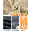 imageFlygo Mens Sherpa Lined Detroit Jacket Winter Warm Fleece Coat Waxed Washed Canvas Rugged Waterproof JacketsGreyblue