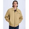 imageFlygo Mens Sherpa Lined Detroit Jacket Winter Warm Fleece Coat Waxed Washed Canvas Rugged Waterproof JacketsKhaki