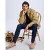 imageFlygo Mens Sherpa Lined Detroit Jacket Winter Warm Fleece Coat Waxed Washed Canvas Rugged Waterproof JacketsKhaki