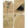 imageFlygo Mens Sherpa Lined Detroit Jacket Winter Warm Fleece Coat Waxed Washed Canvas Rugged Waterproof JacketsKhaki