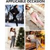 imageFlygo Women Fleece Sherpa Lined Sweatpants Winter Warm Thermal High Elastic Waisted Drawstring Athletic Joggers with PocketsBlack