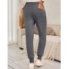 imageFlygo Women Fleece Sherpa Lined Sweatpants Winter Warm Thermal High Elastic Waisted Drawstring Athletic Joggers with PocketsDarkgrey