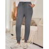 imageFlygo Women Fleece Sherpa Lined Sweatpants Winter Warm Thermal High Elastic Waisted Drawstring Athletic Joggers with PocketsDarkgrey
