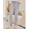 imageFlygo Women Fleece Sherpa Lined Sweatpants Winter Warm Thermal High Elastic Waisted Drawstring Athletic Joggers with PocketsLightgrey