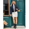 imageFlygo Cropped Puffer Jacket Women 2025 Winter Warm Zip Up Padded Short Quilted Jackets Down CoatNavy