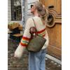 imageFlygo Fall Cardigans for Women 2024 Color Block Striped Cardigan Sweater Lightweight Open Front Cardigan Sweaters TopsBeigeL