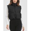 imageFlygo Puffer Vest Women Cropped Vest Zip Up Stand Collar Sleeveless Lightweight Winter Down Vests JacketBlack