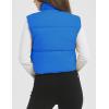 imageFlygo Puffer Vest Women Cropped Vest Zip Up Stand Collar Sleeveless Lightweight Winter Down Vests JacketBlue