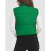 imageFlygo Puffer Vest Women Cropped Vest Zip Up Stand Collar Sleeveless Lightweight Winter Down Vests JacketGreen