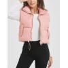 imageFlygo Puffer Vest Women Cropped Vest Zip Up Stand Collar Sleeveless Lightweight Winter Down Vests JacketPink