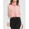 imageFlygo Puffer Vest Women Cropped Vest Zip Up Stand Collar Sleeveless Lightweight Winter Down Vests JacketPink