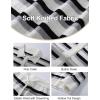 imageFlygo Striped Crochet Pajama Sets for Women 2 Piece Lounge Sets Short Sleeve Knit Button Tops Drawstring Shorts OutfitsBlack