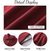 imageFlygo Tunic Mini Shirt Dresses for Women 2024 Button Down Sleeveless Cotton Shirt Dress Ruffle Shift Dresses with PocketsRed