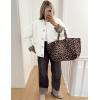 imageFlygo Womens Casual Quilted Puffer Jacket Leopard Lined Collarless Cropped Button Down Winter Warm Lightweight Bomber CoatBeige