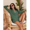 imageFlygo Womens Cotton 2 Piece Outfits Lounge Sets Oversized Button Down Shirts Shorts Pajama Set Tracksuit Vacation OutfitsGreen