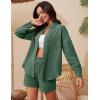imageFlygo Womens Cotton 2 Piece Outfits Lounge Sets Oversized Button Down Shirts Shorts Pajama Set Tracksuit Vacation OutfitsGreen