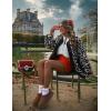 imageFlygo Womens Leopard Fuzzy Fleece Jacket Casual Corduroy Patchwork Long Sleeve Button Down Winter Coat Outerwear with PocketBeige Grey