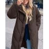 imageFlygo Womens Long Puffer Coat Long Sleeve Padded Winter Down Coats Hooded Parka JacketCocoa Brown