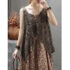 imageFlygo Womens Open Front Cotton Crochet Lace Boho Hippie Butterfly Vest Cardigan Coverup Sleeveless Irregular HemCoffee
