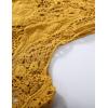imageFlygo Womens Open Front Cotton Crochet Lace Boho Hippie Butterfly Vest Cardigan Coverup Sleeveless Irregular HemDark Yellow