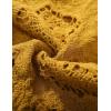 imageFlygo Womens Open Front Cotton Crochet Lace Boho Hippie Butterfly Vest Cardigan Coverup Sleeveless Irregular HemDark Yellow