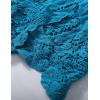 imageFlygo Womens Open Front Cotton Crochet Lace Boho Hippie Butterfly Vest Cardigan Coverup Sleeveless Irregular HemPeacock Blue