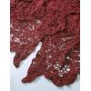 imageFlygo Womens Open Front Cotton Crochet Lace Boho Hippie Butterfly Vest Cardigan Coverup Sleeveless Irregular HemWine Red