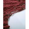 imageFlygo Womens Open Front Cotton Crochet Lace Boho Hippie Butterfly Vest Cardigan Coverup Sleeveless Irregular HemWine Red
