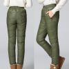 imageFlygo Womens Packable Winter Warm Snow Pants Utility Compression Down Pant TrousersArmy Green