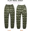 imageFlygo Womens Packable Winter Warm Snow Pants Utility Compression Down Pant TrousersArmy Green